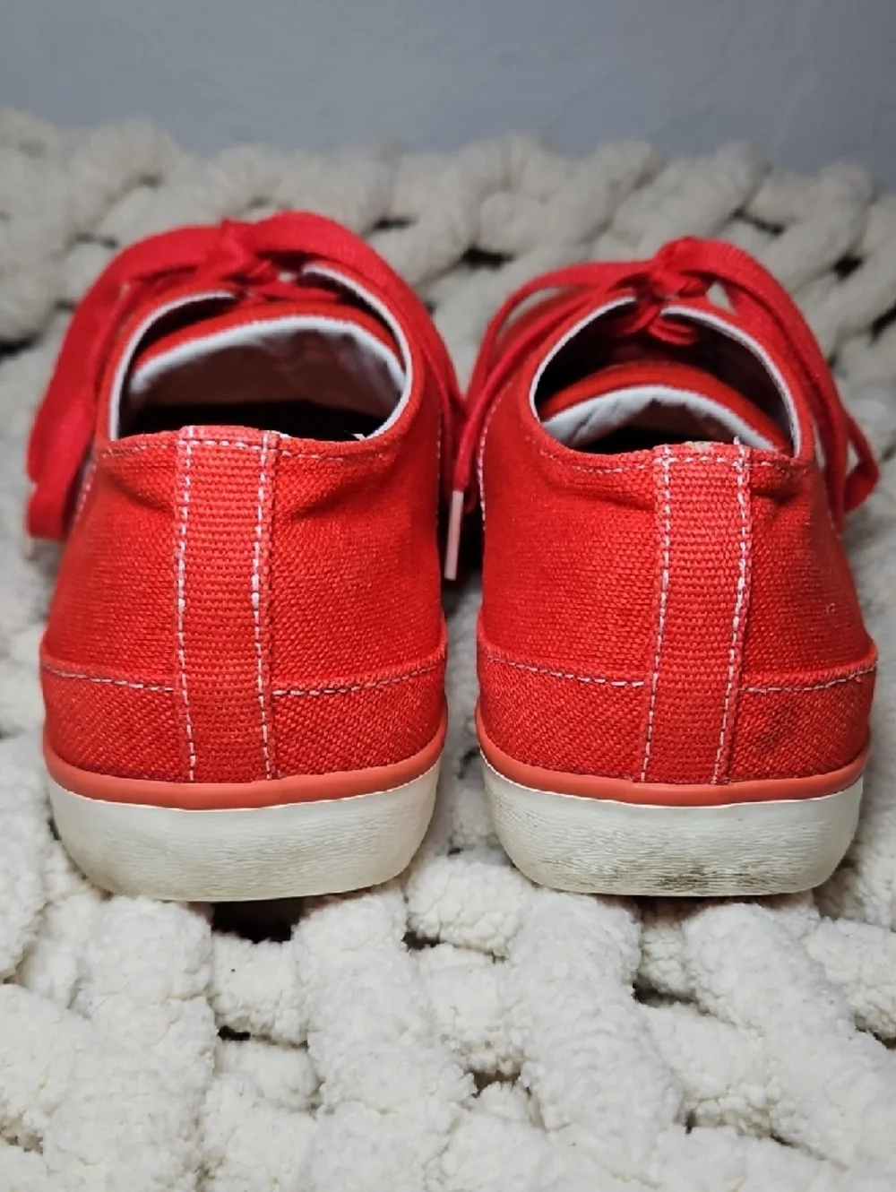 Fitflop Super T Flame Red Canvas Casual Sneaker